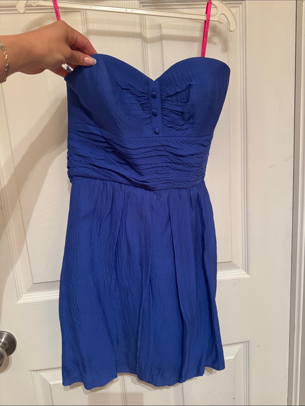 Betsey Johnson Royal Blue Strapless Sweetheart Dress